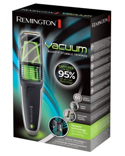 Τρίμερ Remington - Vacuum Beard & Stubble,μαύρο/πράσινο - 5