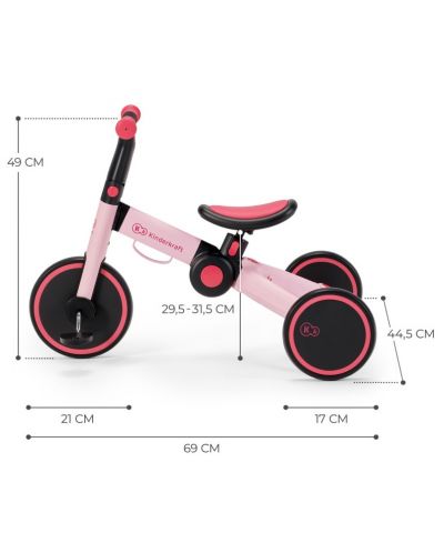 Τρίκυκλο 3 σε 1 KinderКraft - 4trike, Pink - 7