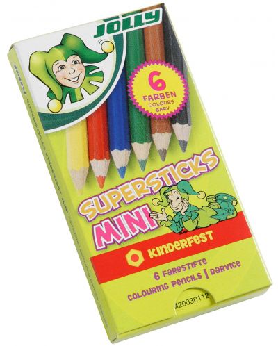 Χρωματιστά μολύβια Jolly Kinderfest - , 6 χρώματα - 1