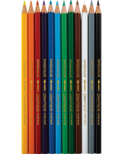 Χρωματιστά μολύβια ακουαρέλας Caran d'Ache Swisscolor - 12 χρώματα - 2