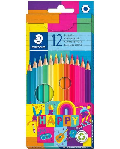 Χρωματιστά μολύβια Staedtler Happy 146 - 12 χρώματα - 1