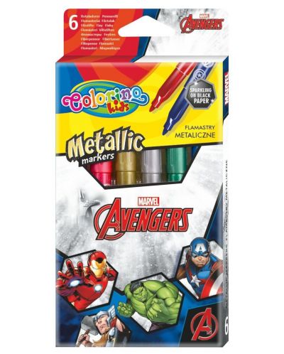 Μαρκαδόροι  Colorino - Marvel Avengers,6 χρώματα - 1