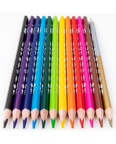 Έγχρωμα  μολύβια Colorino Disney - Frozen II, 12 + 1 χρώματα και ξύστρα - 2