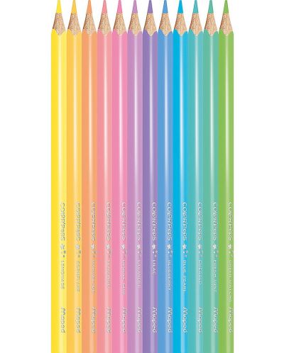 Χρωματιστά μολύβια Maped Color Peps - Παστέλ, 12 χρώματα - 2