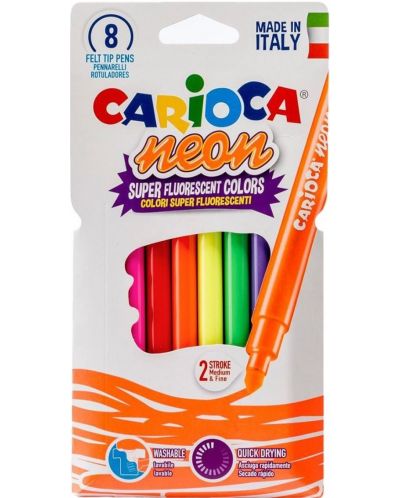 Μαρκαδόροι Carioca - Neon, 8 χρώματα - 1