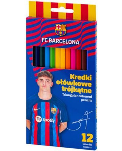 Χρωματιστά μολύβια Astra FC Barcelona - 12 χρώματα - 1
