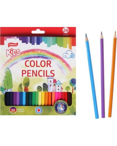 Χρωματιστά μολύβια Beifa WMZ - 24 χρώματα - 2