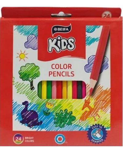 Χρωματιστά μολύβια Beifa WMZ - 24 χρώματα - 3