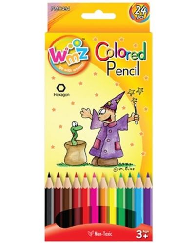 Χρωματιστά μολύβια Beifa WMZ - 24 χρώματα - 1