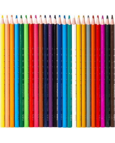 Χρωματιστά μολύβια Deli Enovation - EC112-24, 24 χρώματα, σε δοχείο - 2