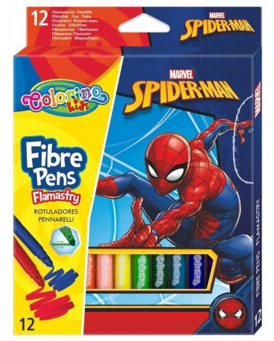 Χρωματιστοί μαρκαδόροι  Colorino - Marvel Spider-Man,12 χρώματα - 1