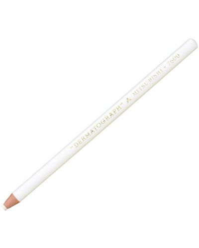 Έγχρωμο μολύβι Uni Dermatograph - λευκό, βάσης λαδιού - 1
