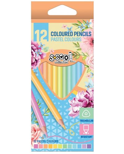 Χρωματιστά μολύβια S. Cool - 12 παστέλ χρώματα - 1