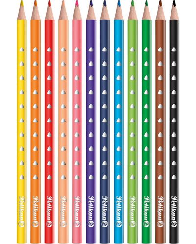 Χρωματιστά μολύβια τριών όψεων Pelikan Silverino - 12 χρωμάτων - 2