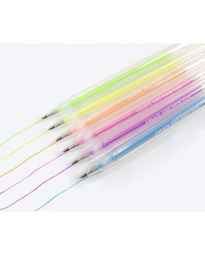Χρωματιστά στυλό Kidea - 6 χρώματα, παστέλ - 3