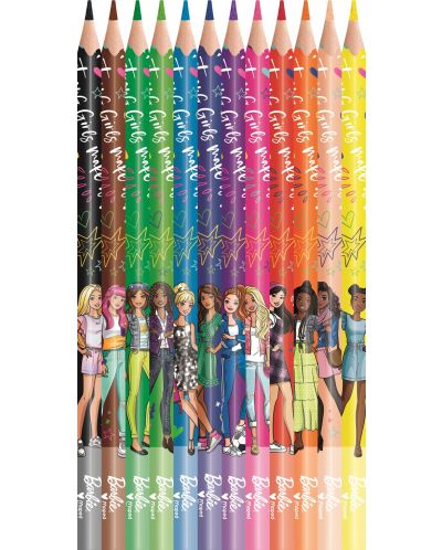 Χρωματιστά μολύβια Maped Barbie - 12 χρώματα - 2
