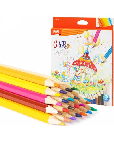 Χρωματιστά μολύβια Deli Colorun - EC130-24, 24 χρωμάτων - 2