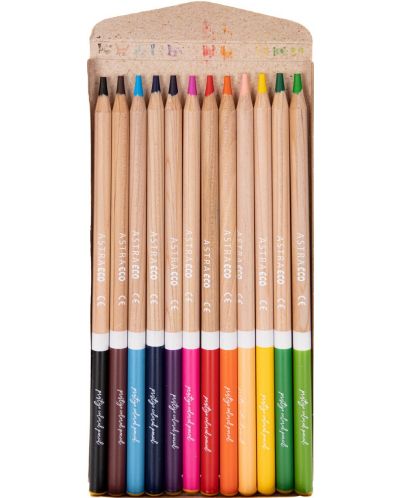Χρωματιστά μολύβια Astra Eco - 12 χρώματα - 2