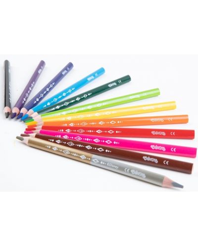Χρωματιστά μολύβια Colorino Disney Frozen II Jumbo, 12+1 χρώματα και ξύστρα - 2