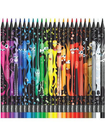 Χρωματιστά μολύβια Maped Color Peps - Monster, 24 χρώματα - 2