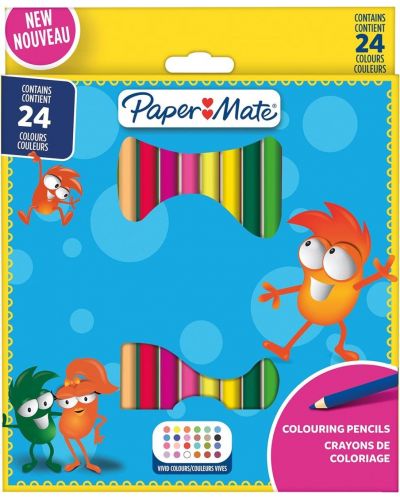 Χρωματιστά μολύβια Paper Mate Kids Colouring - 24 χρώματα - 1