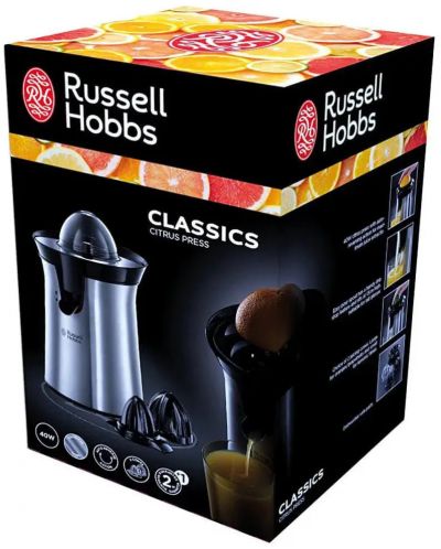 Πρέσα εσπεριδοειδών Russell Hobbs - Classics 22760-56, 60W, ασημί - 2