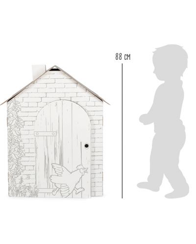 Δημιουργικό σετ Small Foot - Φτιάξτε το δικό σας σπίτι από χαρτόνι - 4