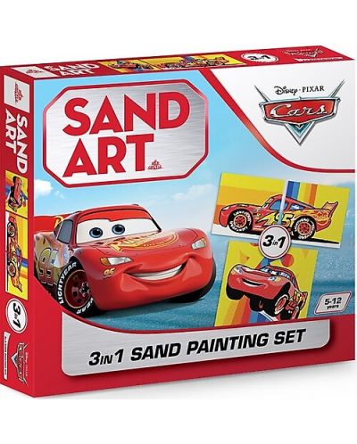Δημιουργικό Σετ με κινητική άμμο Red Castle - Sand Art, Cars 3 - 1