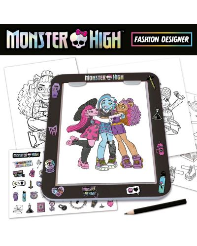Δημιουργικό σετ Educa - Σχεδιαστής μόδας, Monster High - 5
