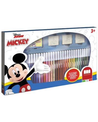 Δημιουργικό σετ   Multiprint - Mickey Mouse, 3 σφραγίδες και 36 μαρκαδόροι - 1