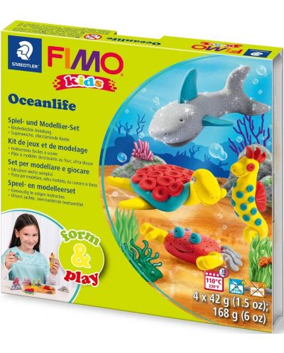 Σετ πηλού Staedtler Fimo Kids - 4 x 42 γρ, Sea World - 1