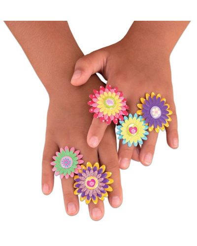 Δημιουργικό σετ Galt Toys - Φτιάξε τα δικά σου δαχτυλίδια, λουλούδια - 4