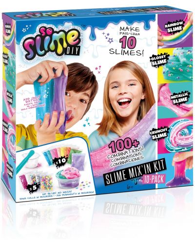 Δημιουργικό σετ  Canal Toys - So Slime, Φτιάξτε το δικό σας slime, 10 χρωμάτων  - 1