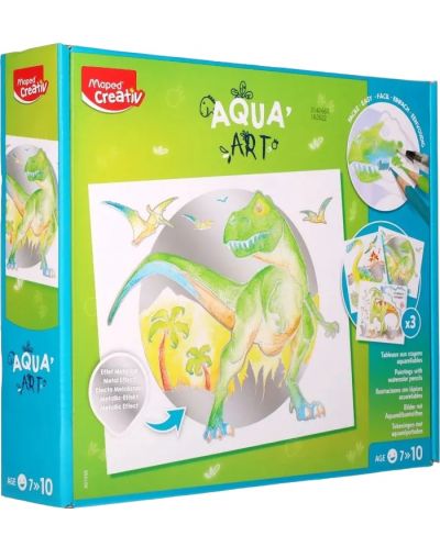 Δημιουργικό σετ  Maped Creativ - Aqua Art, δεινόσαυροι - 1