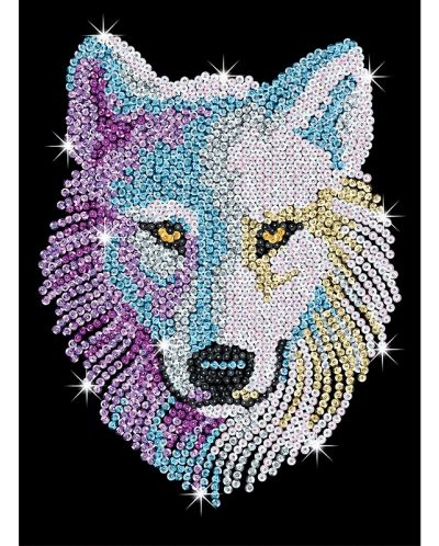 Δημιουργικό σετ  KSG Crafts - τέχνη πούλιες,λευκός Λύκος - 3