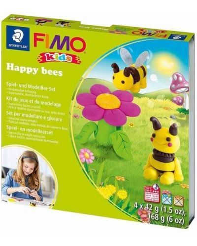 Δημιουργικό σετ Staedtler Fimo Kids - DIY Πήλινες Φιγούρες, Happy Bees - 1