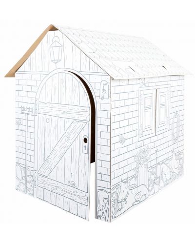 Δημιουργικό σετ Small Foot - Φτιάξτε το δικό σας σπίτι από χαρτόνι - 3