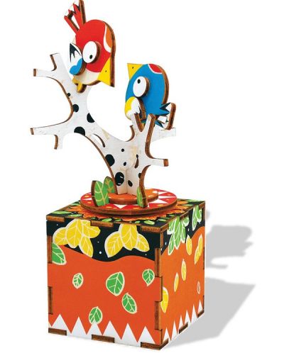 Δημιουργικό σετ Colorino Hobby -Φτιάξε μόνος σου μουσικού κουτιού  με πουλιά - 3