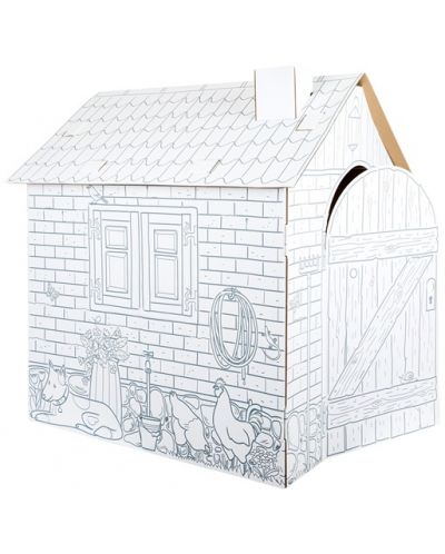 Δημιουργικό σετ Small Foot - Φτιάξτε το δικό σας σπίτι από χαρτόνι - 1