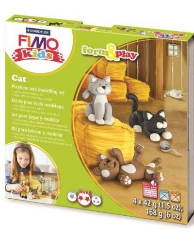 Σετ πηλού Staedtler Fimo Kids - 4 x 42 γρ,Cats - 1