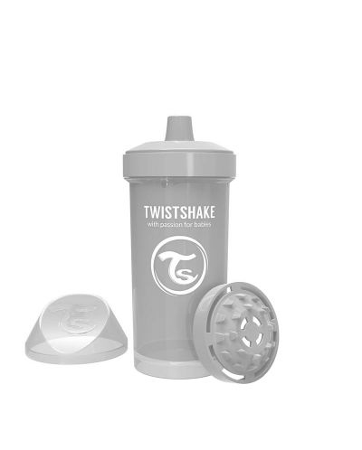 Κύπελλο μωρού με στόμιο Twistshake Kid Cup - Γκρι, 360 ml - 1