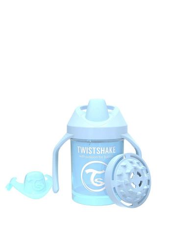 Κύπελλο μωρού με αντάπτορα  Twistshake Mini Cup-μπλε,230 ml - 1