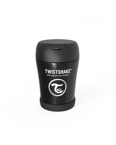 Δοχείο τροφίμων Twistshake Insulated Pastel - Μαύρο, 350 ml - 5