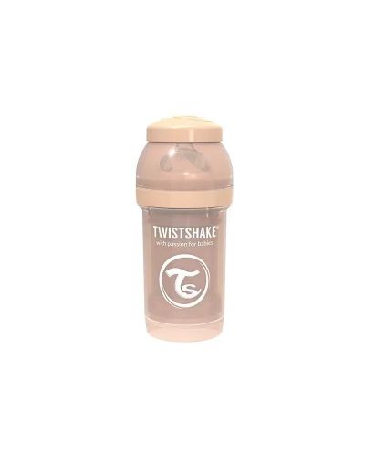 Μπιμπερό κατά των κολικών  Twistshake Anti-Colic Pastel - Μπεζ, 180 ml - 3