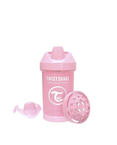 Κύπελλο μωρού με αντάπτορα Twistshake  Crawler Cup-Ροζ, 300 ml - 4