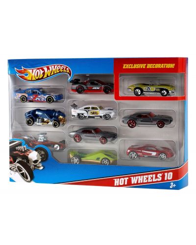 Σετ 10 αυτοκινήτων Mattel Hot Wheels - 1