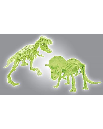 Σετ Clementoni Science & Play - Φωτεινοί σκελετοί T-Rex και Triceratops - 6