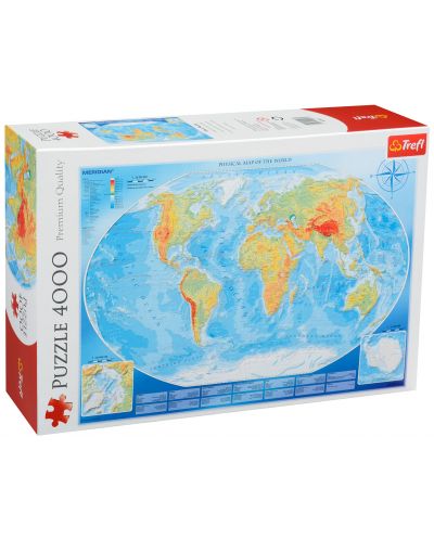 Παζλ Trefl  4000 κομμάτια - Ο χάρτης του κόσμου - 1