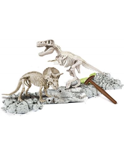 Σετ Clementoni Science & Play - Φωτεινοί σκελετοί T-Rex και Triceratops - 5