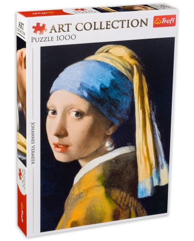 Παζλ Trefl 1000 κομμάτια - Το κορίτσι με  το μαργαριταρένιο σκουλαρίκι, Johannes Vermeer - 1
